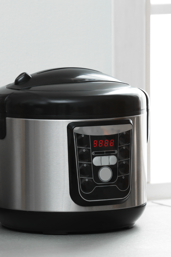Instant Pot Duo 7-in-1 Electric Pressure Cooker stainless steel model with digital controls