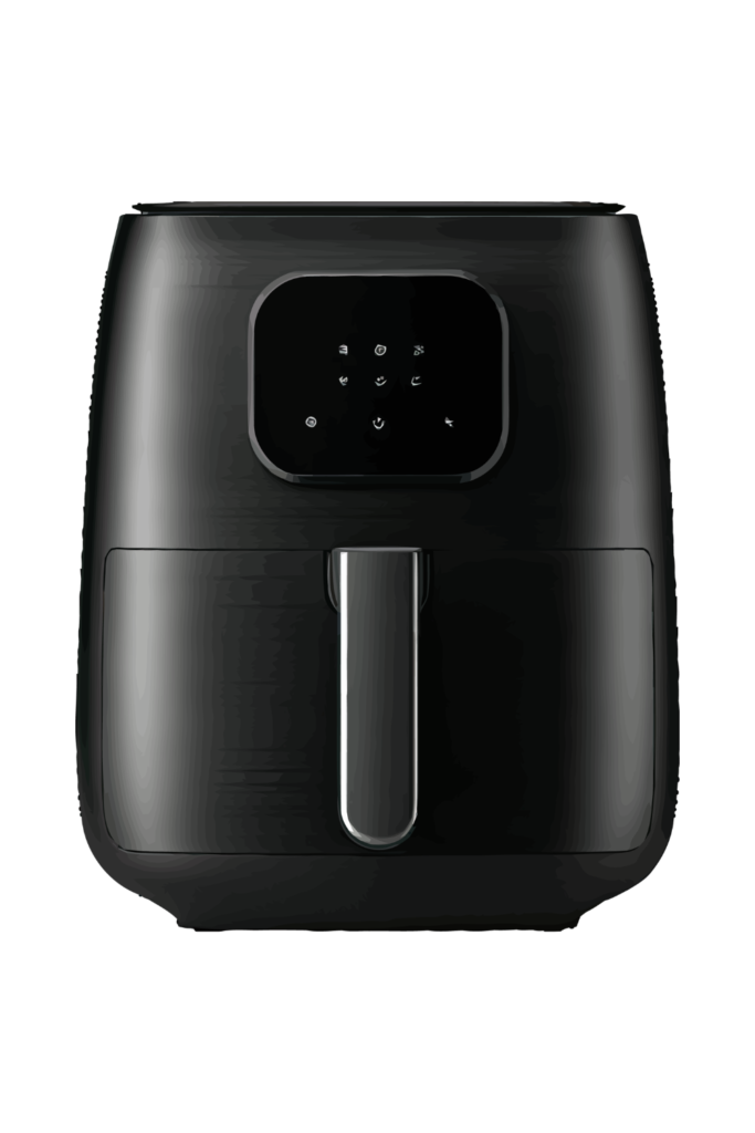 Ninja Air Fryer compact black model with digital temperature controls. Kitchen Must-Have