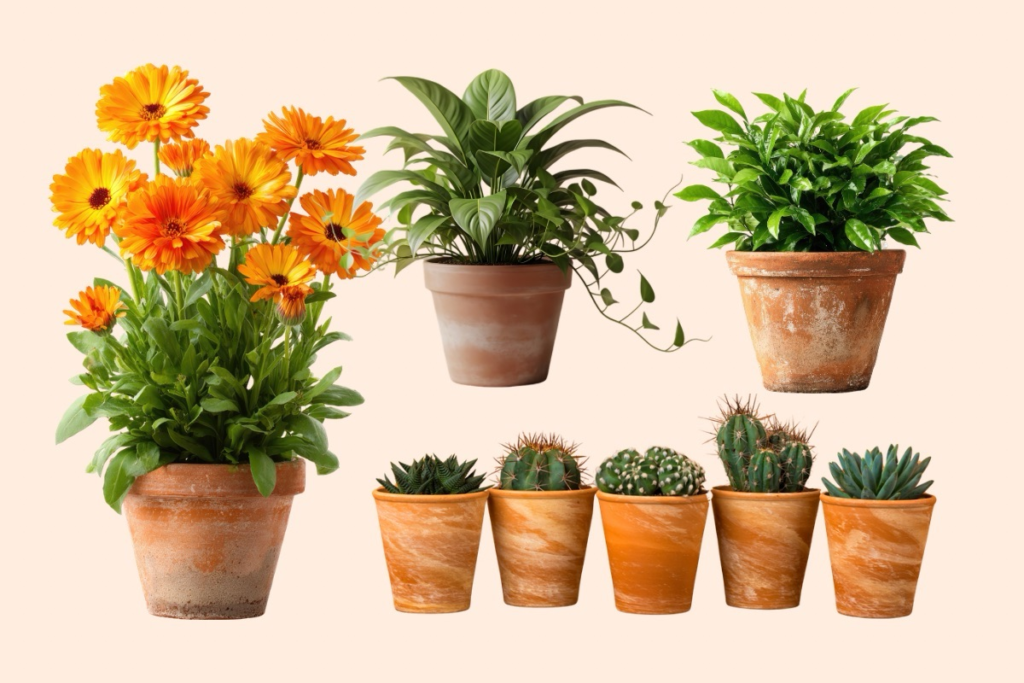 terracotta plant pots set indoor spring home decor. Shop on Amazon. Spring home decor ideas