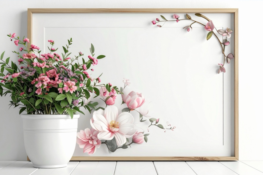 oversized botanical wall art print framed spring decor - shop on Amazon. Spring home decor ideas