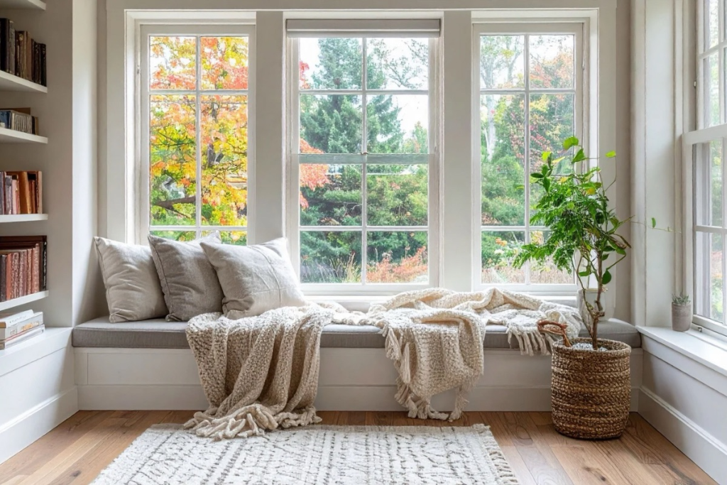 scalloped edge throw pillow spring bedroom decor, shop on Amazon. Spring home decor ideas