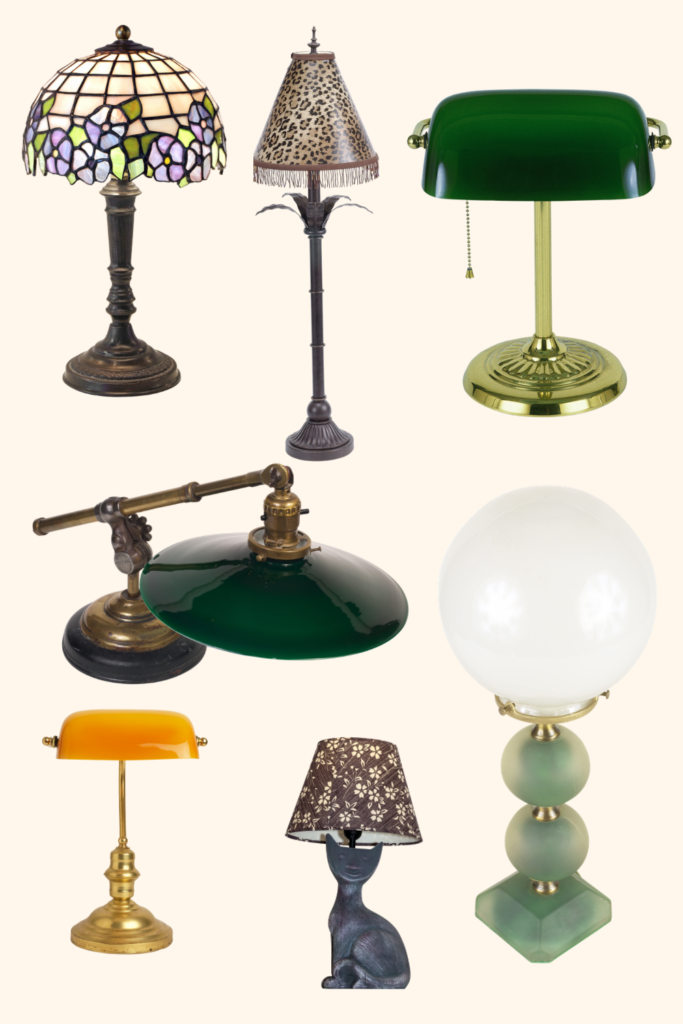 Eclectic table lamps - maximalist eclectic home decor ideas 