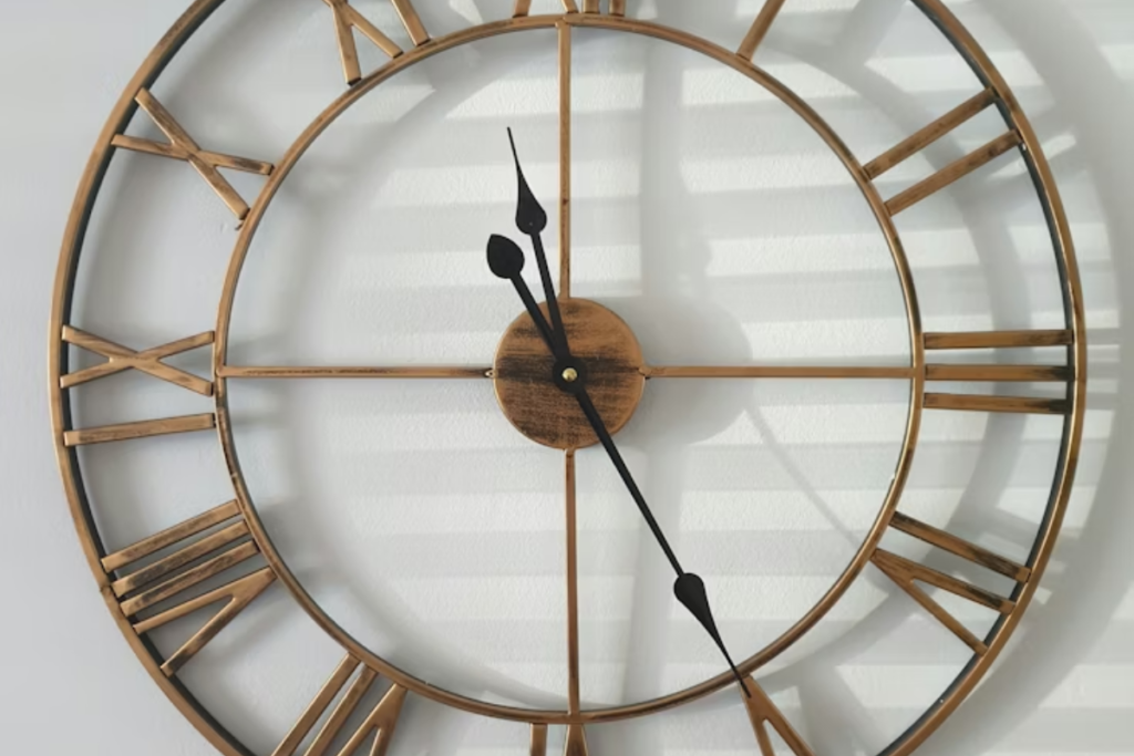 wooden clock